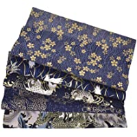 Juego De Telas De Algodón Para Manualidades De 5- 19.6 Pulgadas- Telas Estampadas De Estilo Japonés- Suaves Y Seguras…